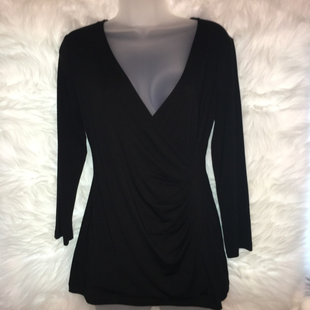 Banana republic low Neck black long sleeve shirt.